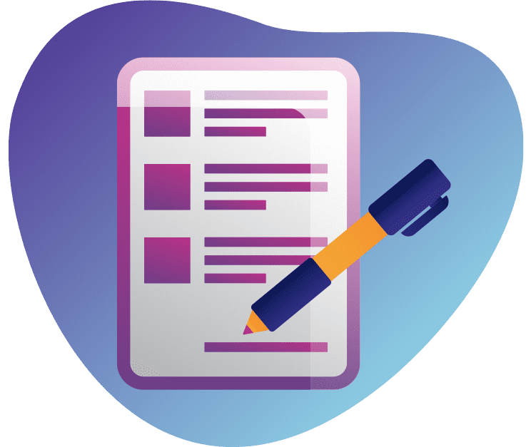 max-up-sign-form Illustration of a form and a pen