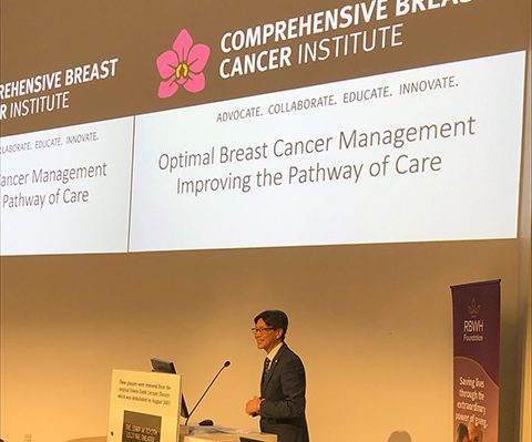 Prof Owen Ung speaking at a conference