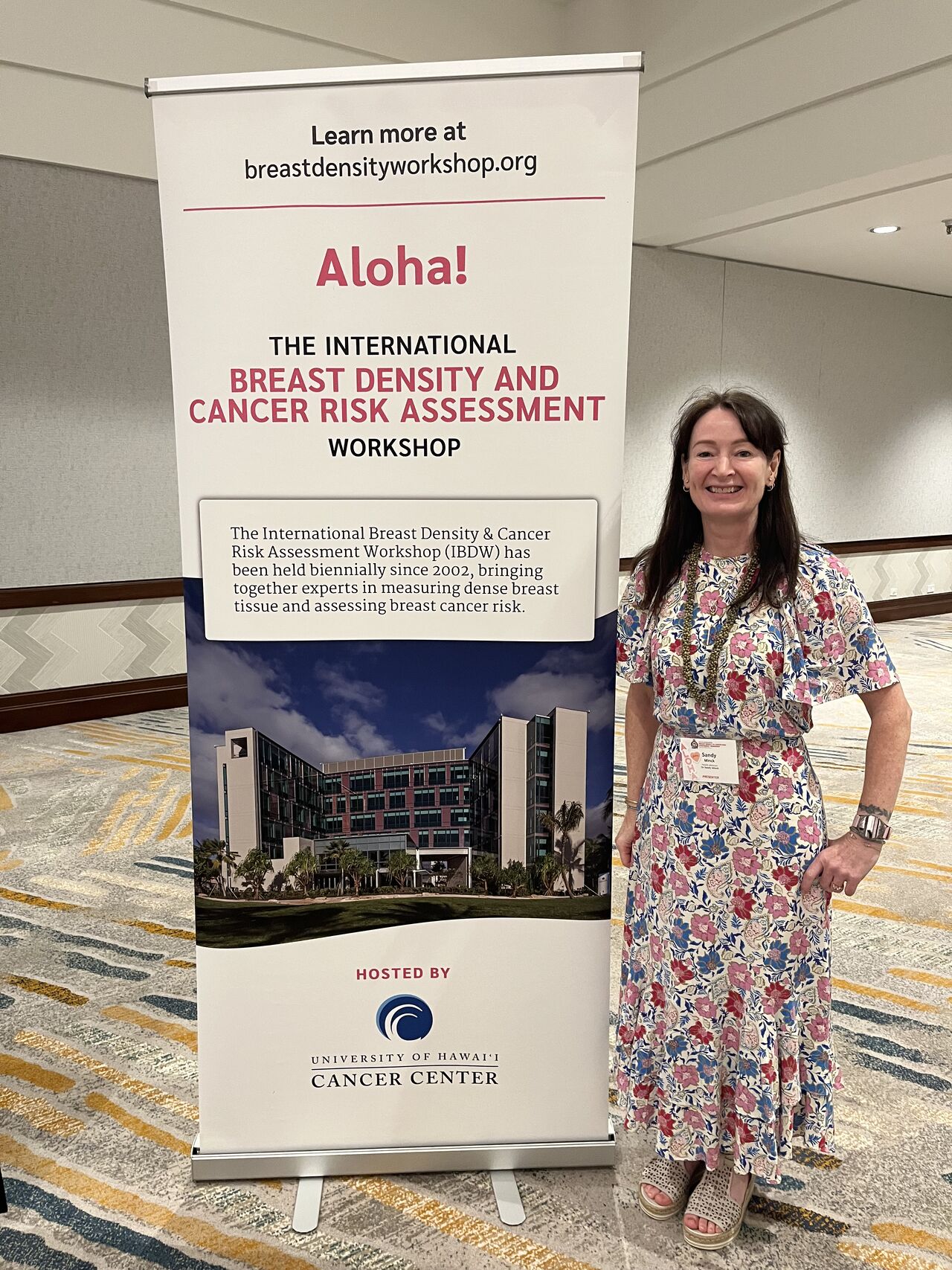 Sandy Minck presents at breast density workshop