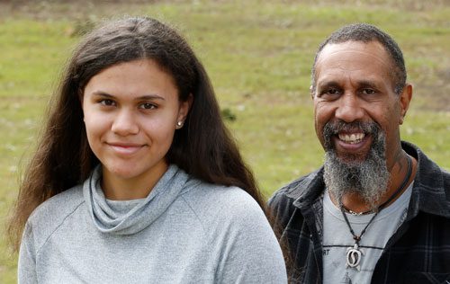 Indigenous man and girl Indigenous man and girl
