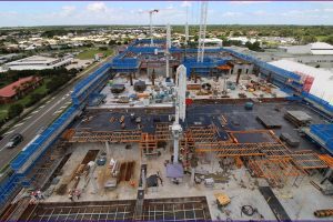 Clinical Services Building construction site facing east – February 2022