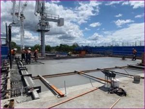 Clinical Services Building site - Level 4 concrete pour