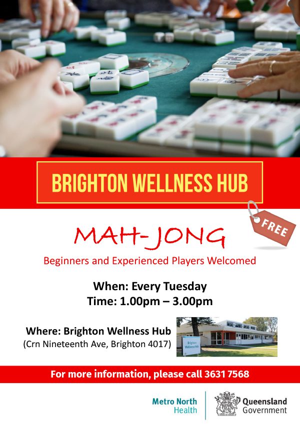 Brighton Wellness Hub: Mah-Jong image of poster